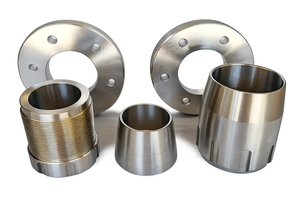 Flanges e acoplamentos montados